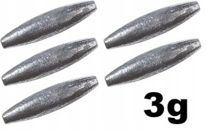 3g 3.0g Ciężarek OLIWKA CC-AB Jaxon 5 szt