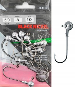 nr 5/0 8g GŁÓWKA JIGOWA JIG JAXON BLACK NICKEL Tanami 10szt.