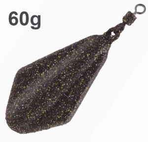 60g CIĘŻAREK KARPIOWY TRAPEZOWY SKRZYDŁO BRĄZOWY Z KRĘTLIKIEM CP-0006
