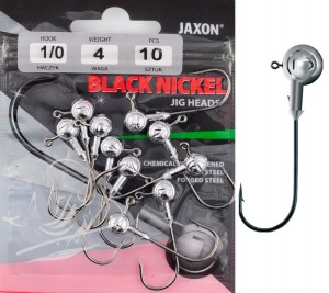 nr 1/0 4g GŁÓWKA JIGOWA JIG JAXON BLACK NICKEL Tanami 10szt.