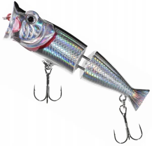8cm 11g ATRACT JOINTED POPPER WOBLER ŁAMANY NA SZCZUPAKA JAXON kolor H