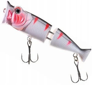 8cm 11g ATRACT JOINTED POPPER WOBLER ŁAMANY NA SZCZUPAKA JAXON kolor C