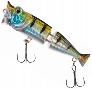 8cm 11g ATRACT JOINTED POPPER WOBLER ŁAMANY NA SZCZUPAKA JAXON kolor I